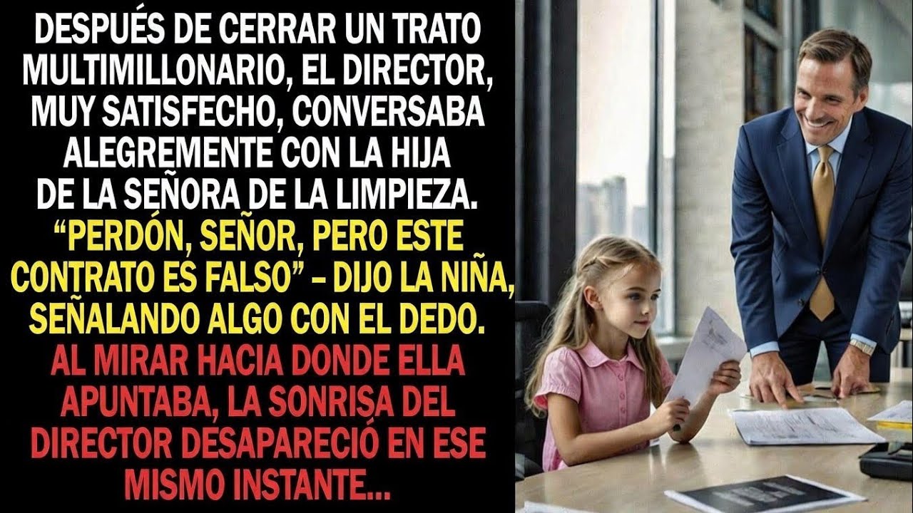 “PERDÓN, SEÑOR, ESTE CONTRATO ES FALSO”… LA NIÑA SEÑALÓ ALGO Y TODO CAMBIÓ