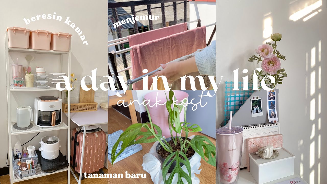 A DAY IN MY LIFE ANAK KOST : balik ke kost setelah libur panjang | beresin kamar 🧺🛋️