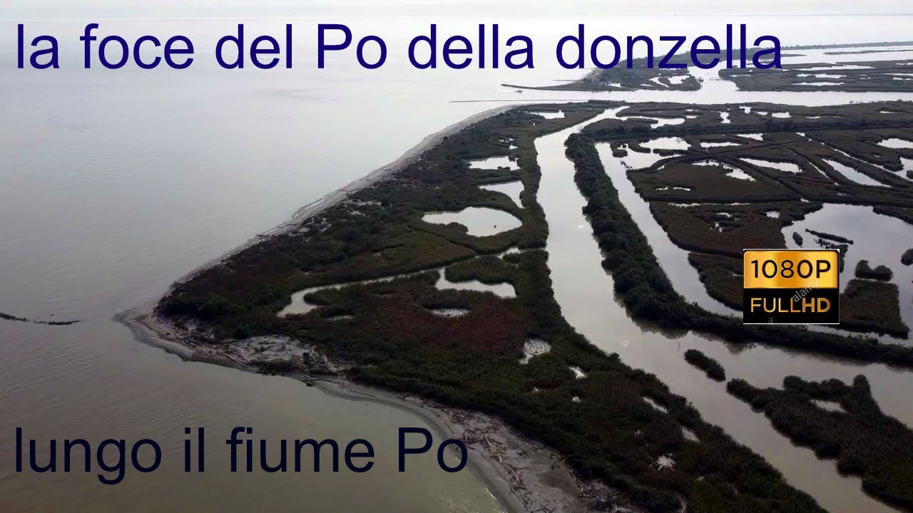 La foce del Po della Donzella (lungo il fiume Po), il fiume Po