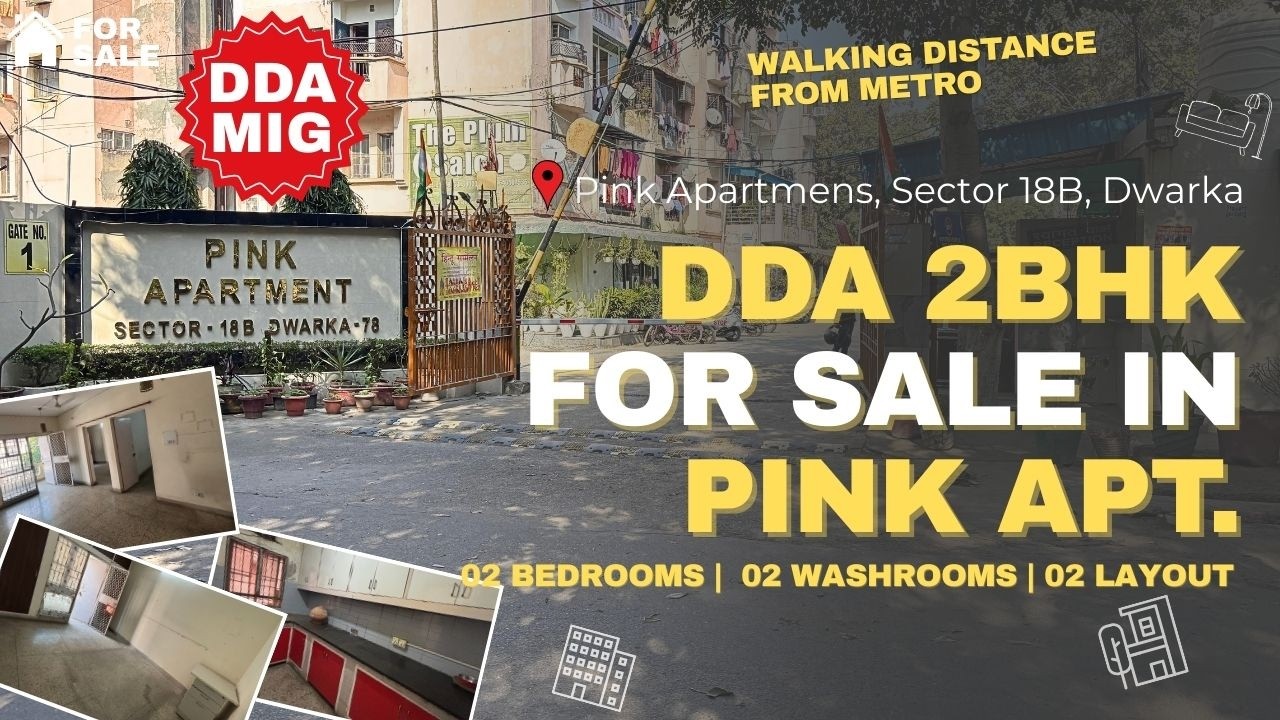 Продается 2-комнатная квартира по программе DDA MIG | Pink Apartments, сектор 18B, Дварка | Рядом...