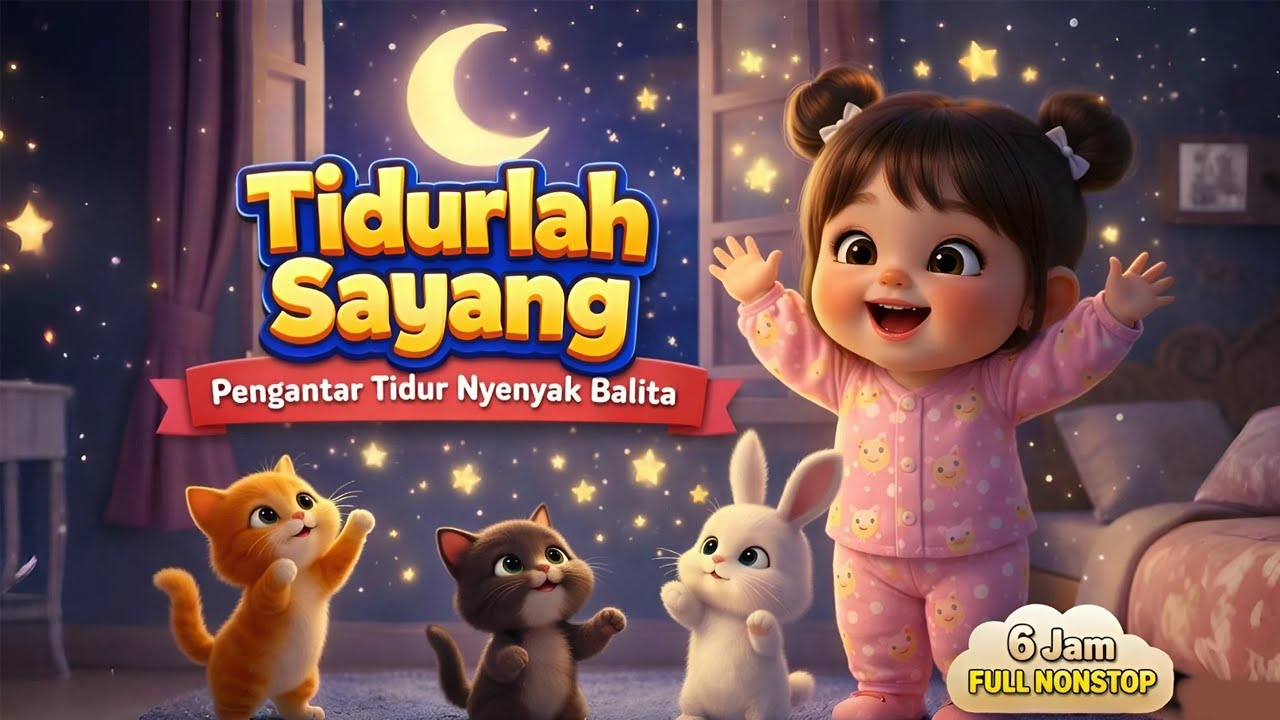 TIDURLAH SAYANG 3 JAM NONSTOP ✨🌙- Lagu Pengantar Tidur Anak | Nina Bobo Bayi • Lagu Tidur Anak