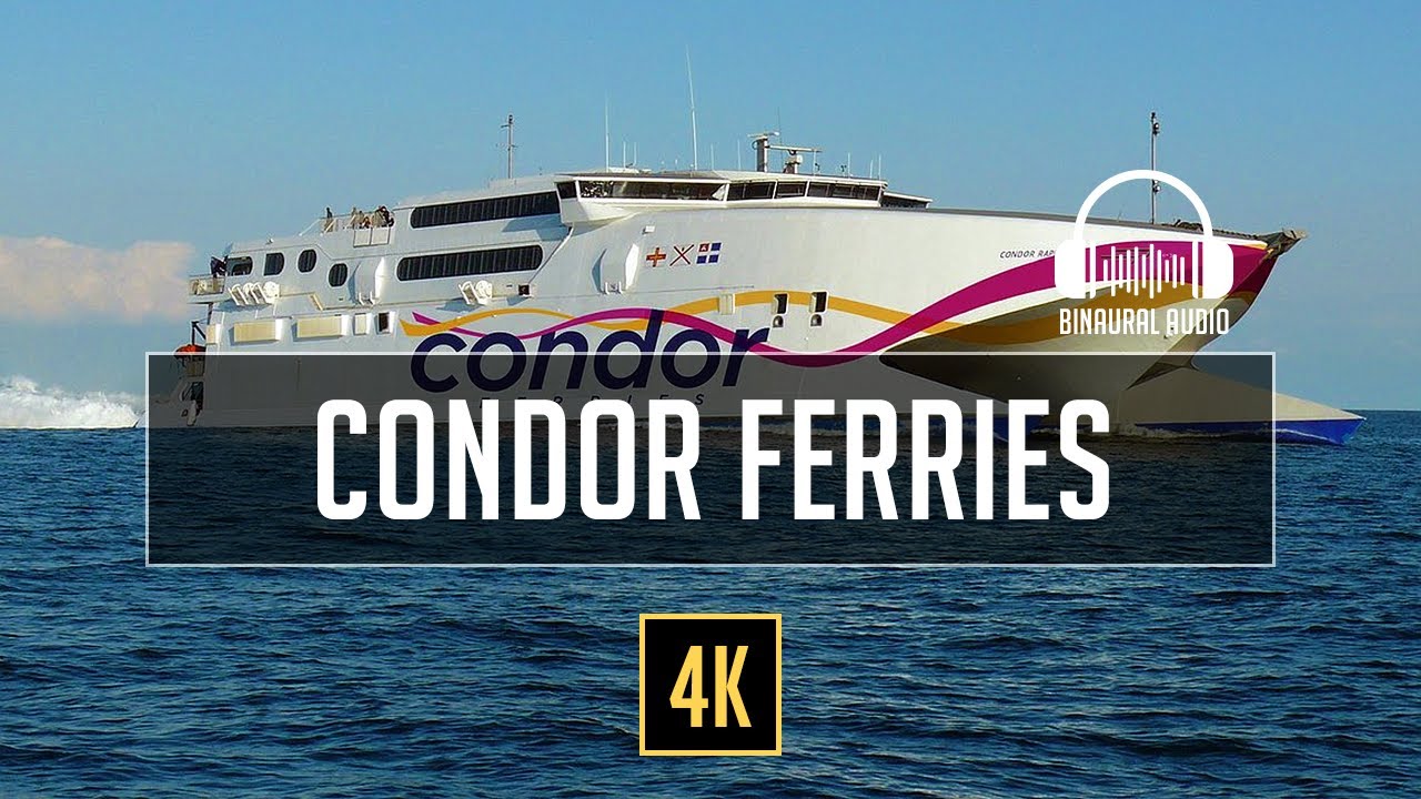 England to Guernsey Ferry Tour -  Condor Ferries - Travel Guide - 4K Walks, Binaural Audio