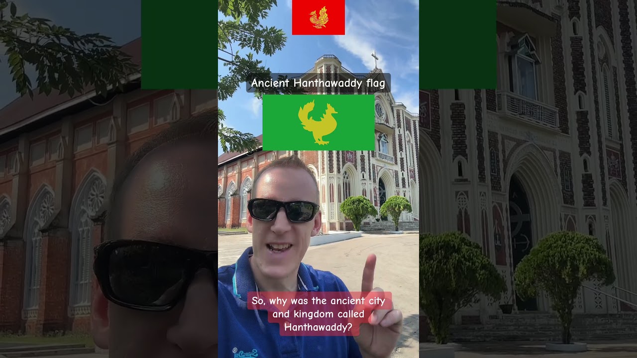 The Mon State Flag in Myanmar 🇲🇲