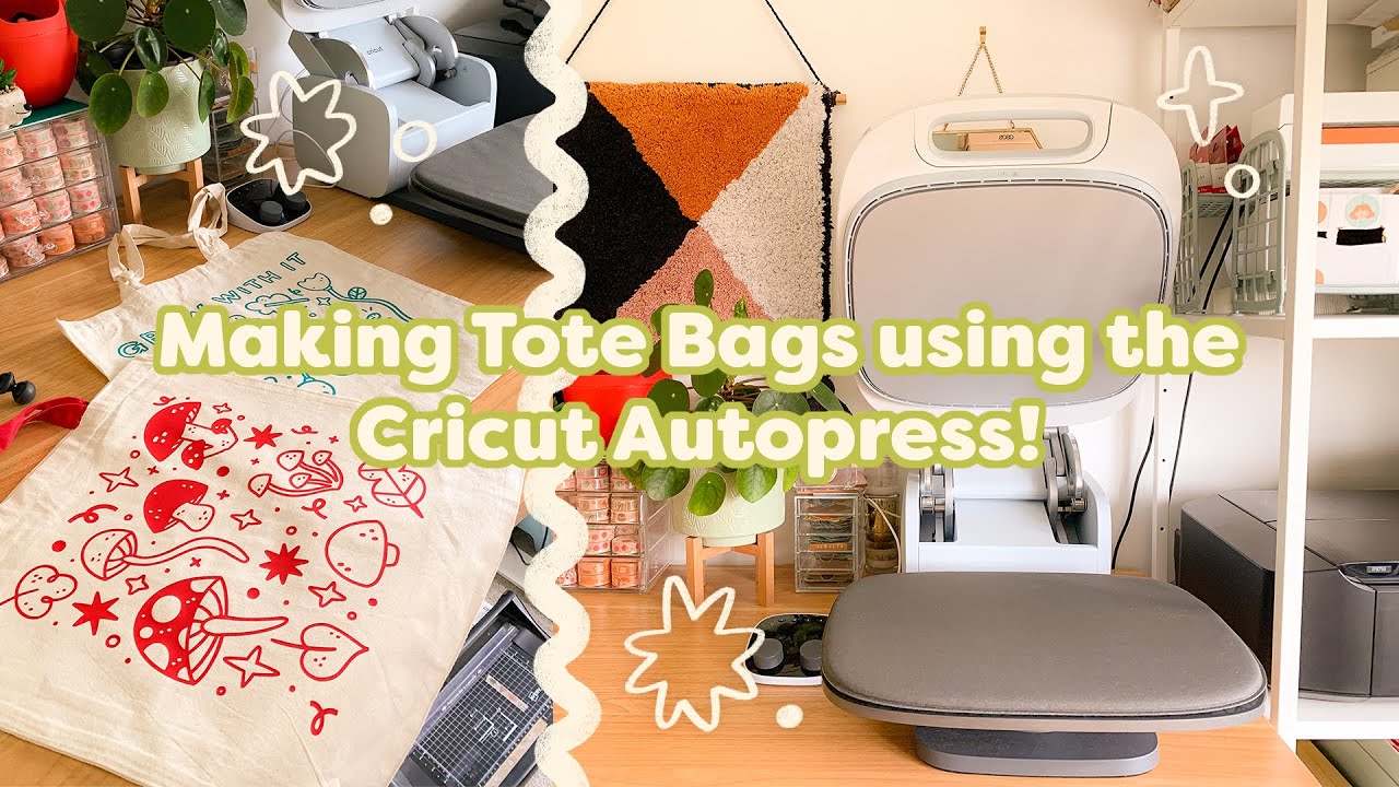 SMALL BUSINESS VLOG: Making Tote Bags using the Cricut Autopress! AD | Laurel Mae Art