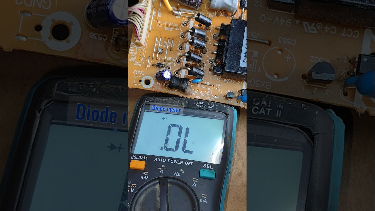 How to check the condition of the rectifier diode with a diode meter#tutorial #check #diode #shorts