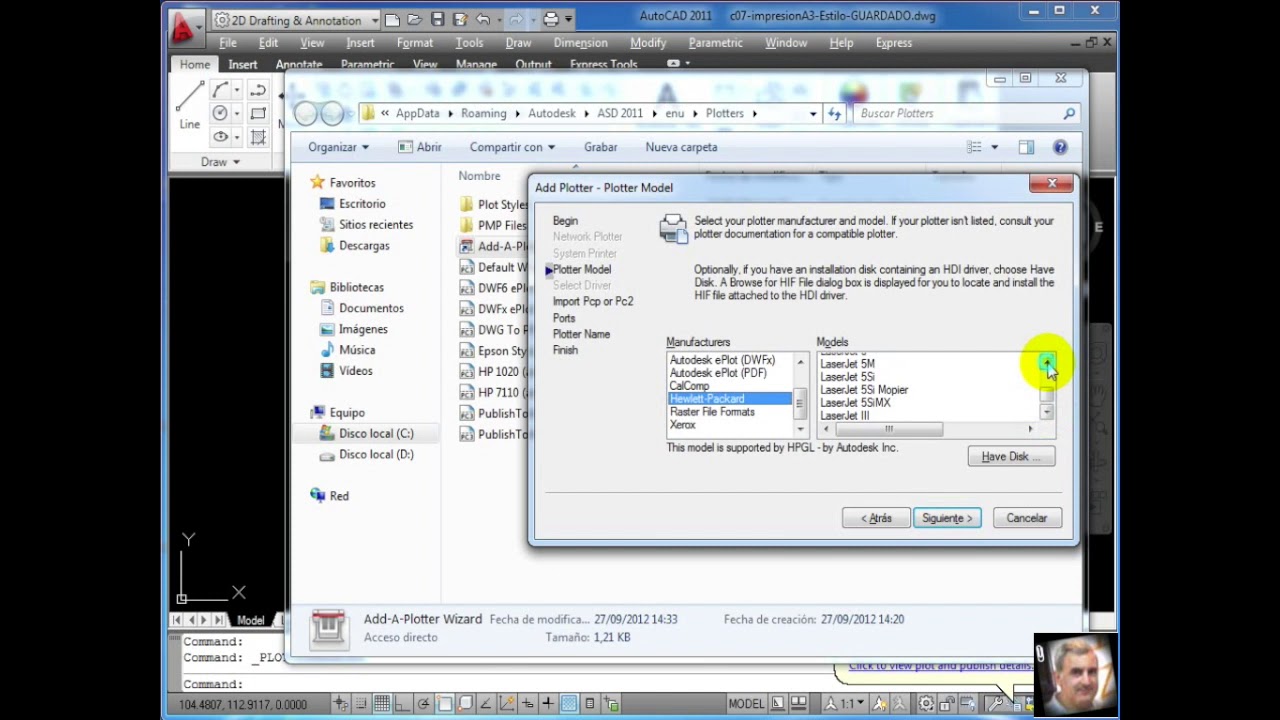 Diseño Asistido - 6.2 Impresión Configuración de archivos PC3