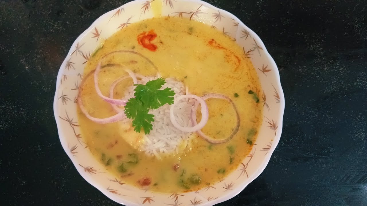 Vegetable Kadhi chawal