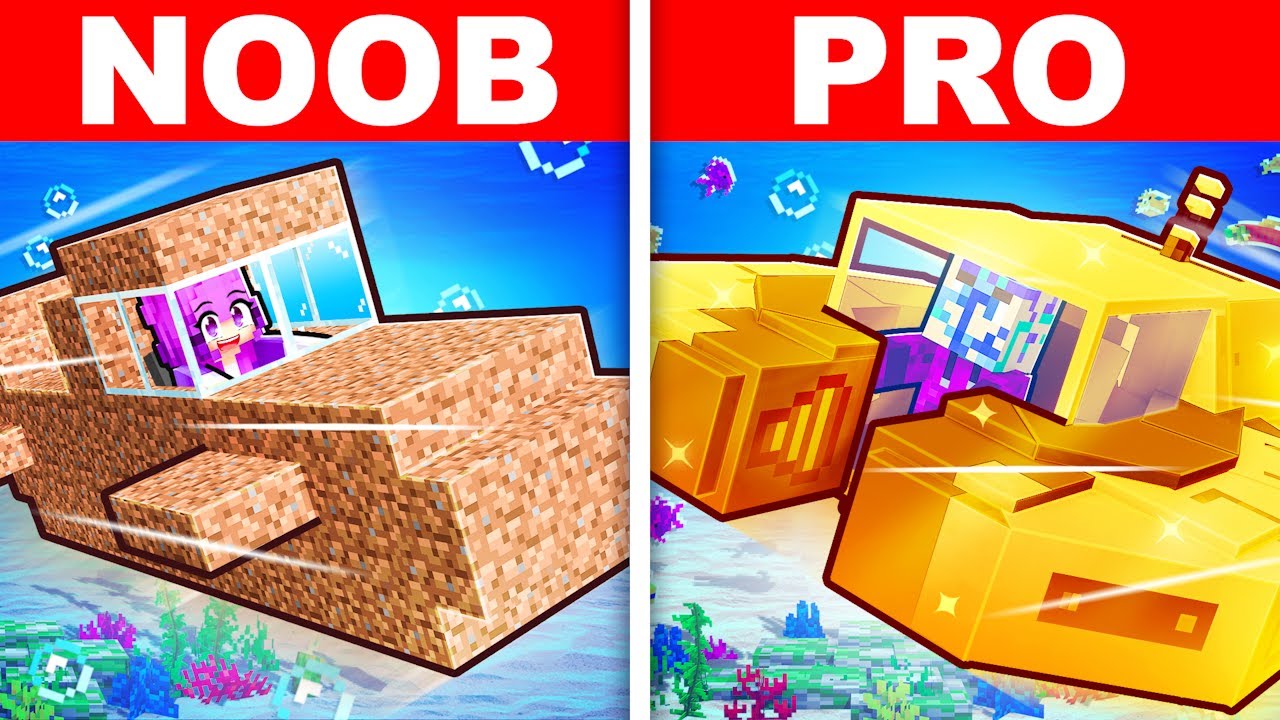 Челлендж по строительству ДЕЙСТВУЮЩЕЙ ПОДВОДНОЙ ЛОДКИ в Minecraft!