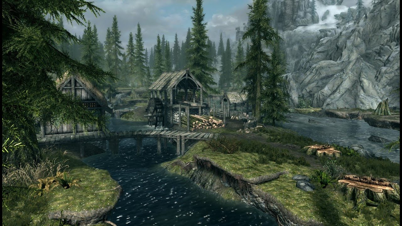 Peaceful Walk Through Riverwood:  Skyrim Music And Ambience