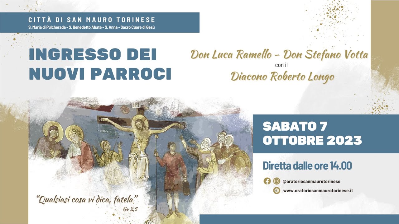 7 OTTOBRE 2023 - INGRESSO DEI NUOVI PARROCI DON LUCA RAMELLO - DON STEFANO VOTTA