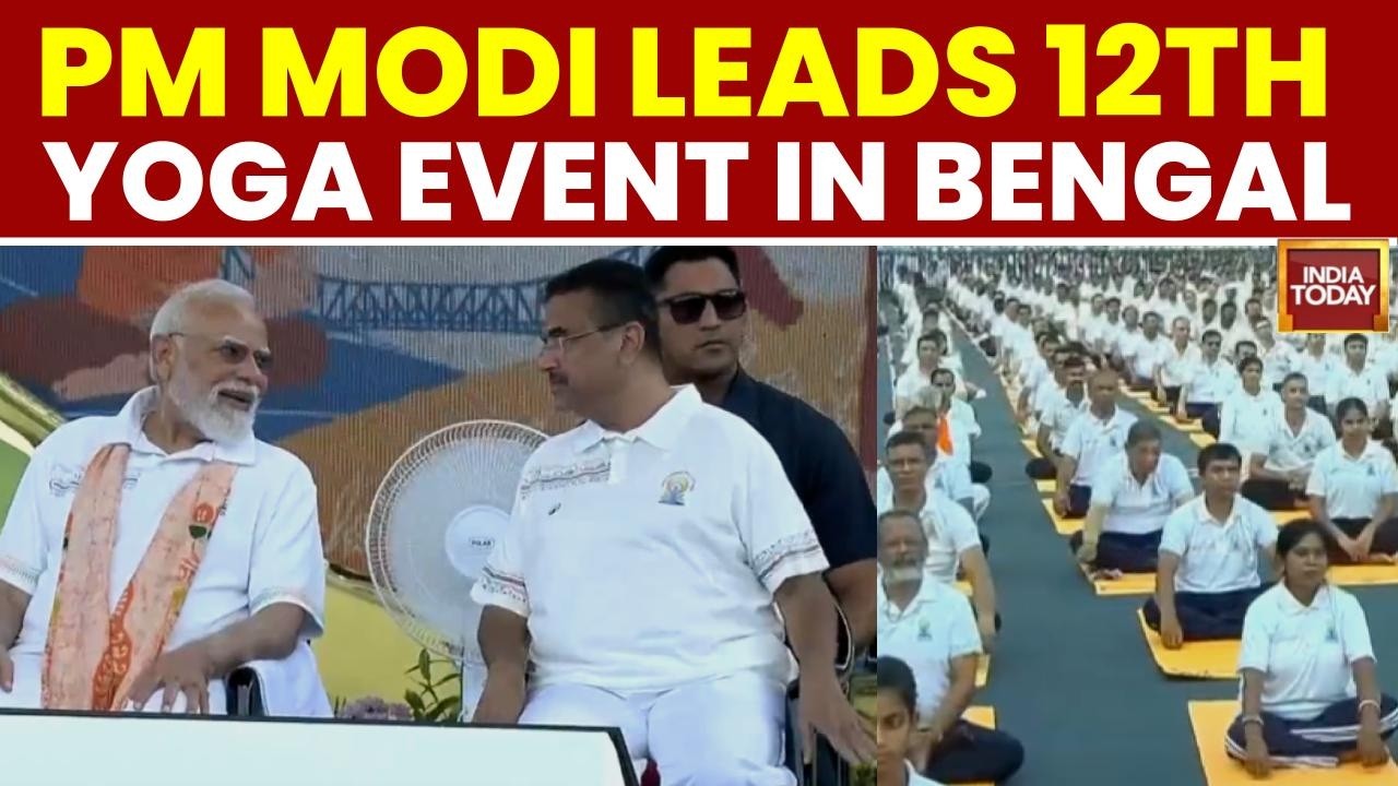 PM Modi Leads 12th Yoga Day In Bengal | PM Modi Champions Wellness From Kolkata