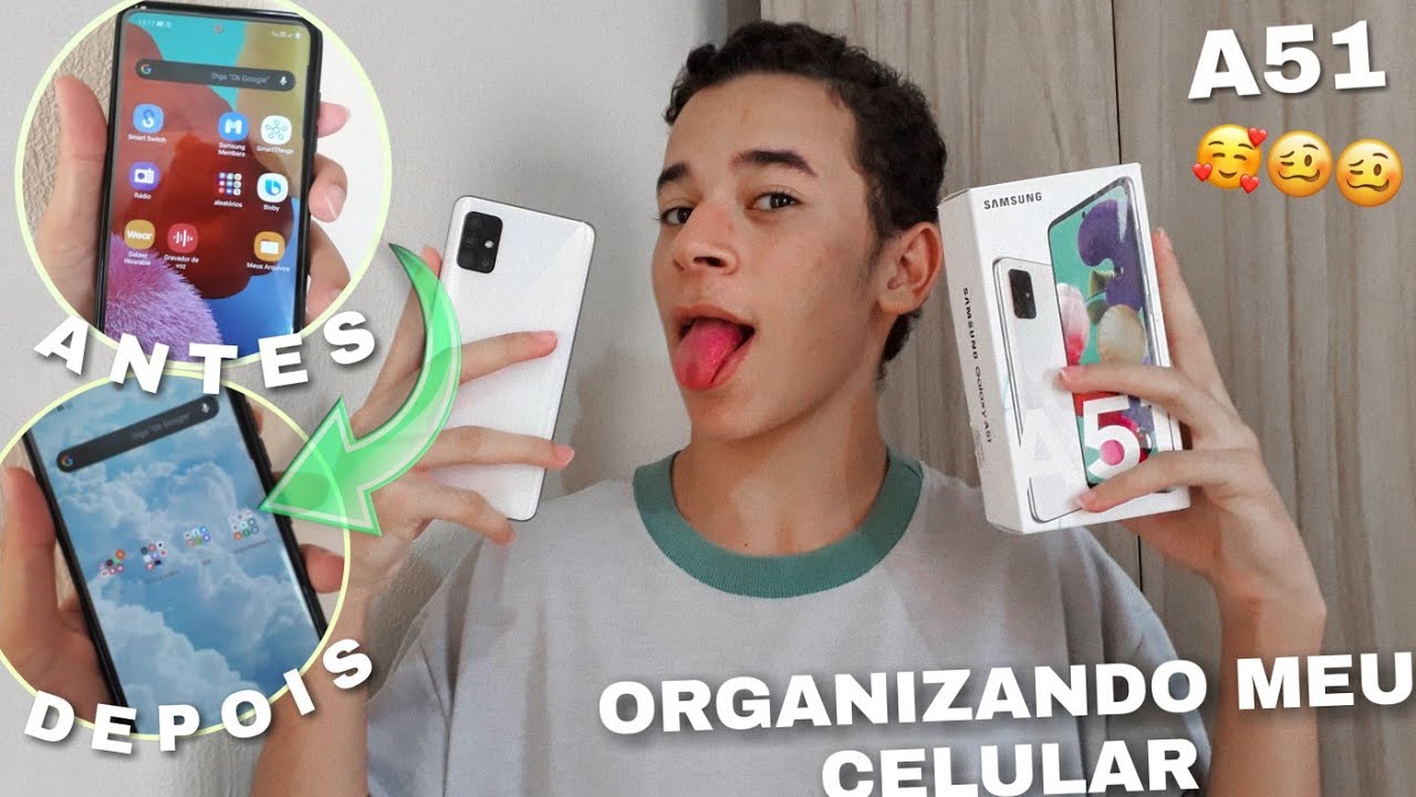 ORGANIZANDO MEU CELULAR DO ZERO!! [ samsung A51 ]