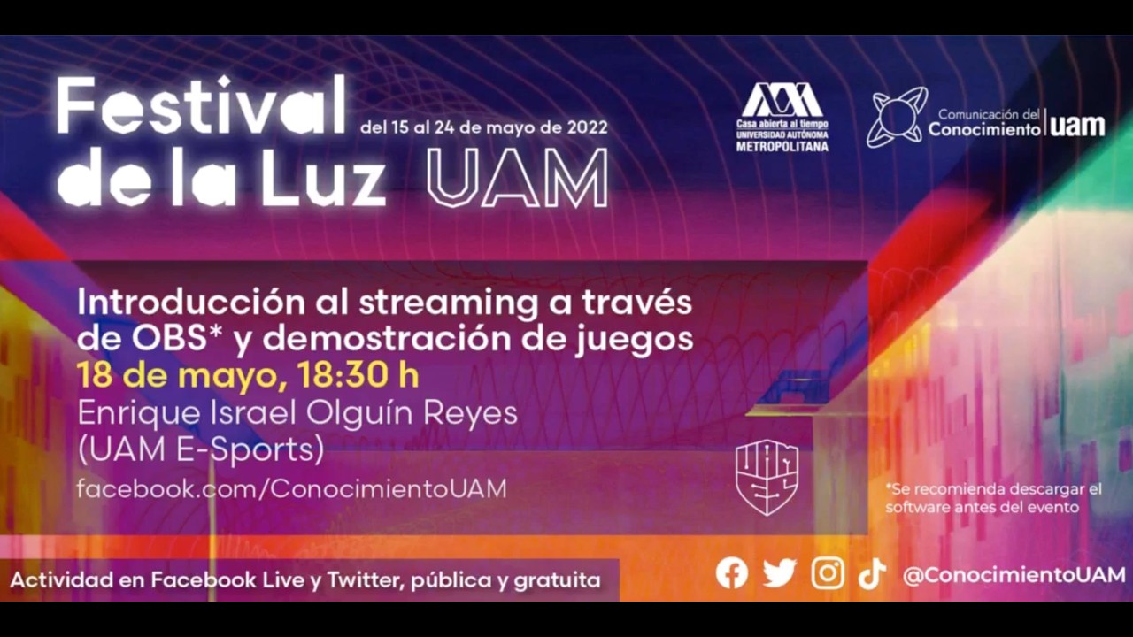 Festival de la Luz Introducción al Streaming OBS18Mayo2022
