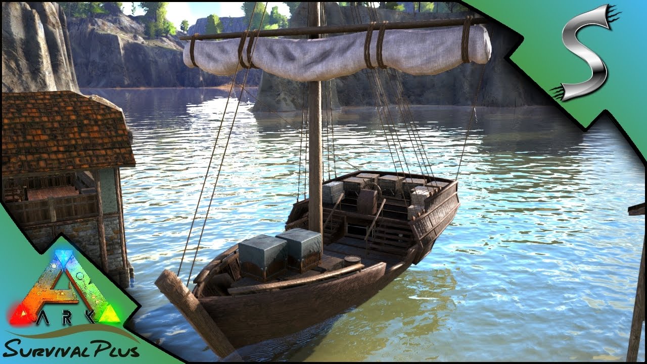 EPIC SAILING SHIP! LEEDSICHTHYS ATTACKS OUR BOAT! - Ark: Survival Plus [Gameplay E14]