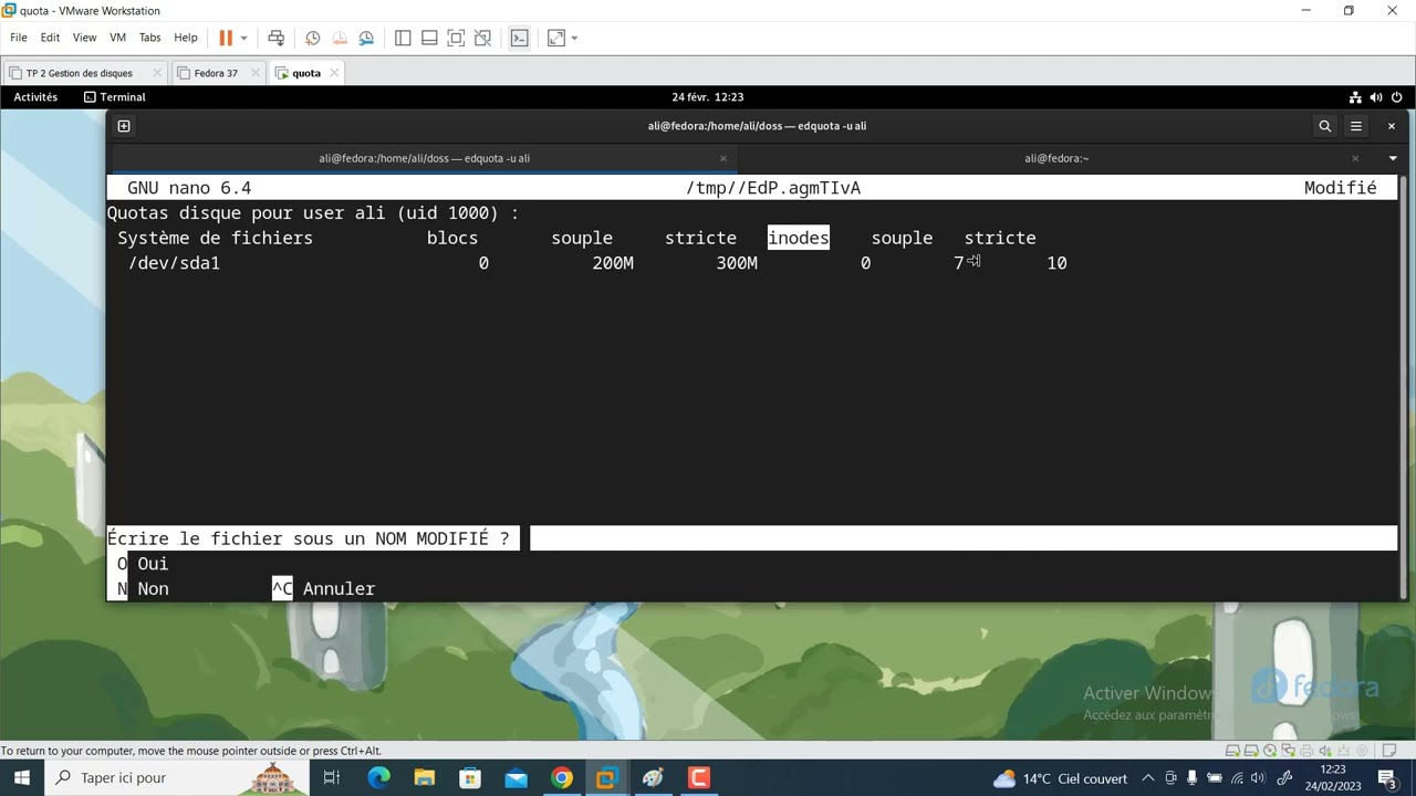 Administration Linux -EP- quotas d'un disque