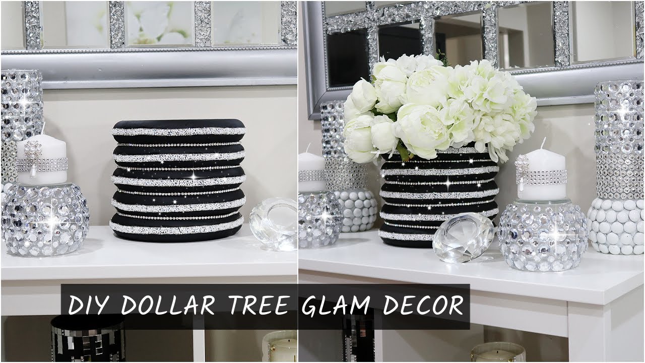 DIY DOLLAR TREE GLAM VASE DECOR 2021 | HIGH END DIY HOME DECOR TRENDS ON A BUDGET | FT BEEBEECRAFT