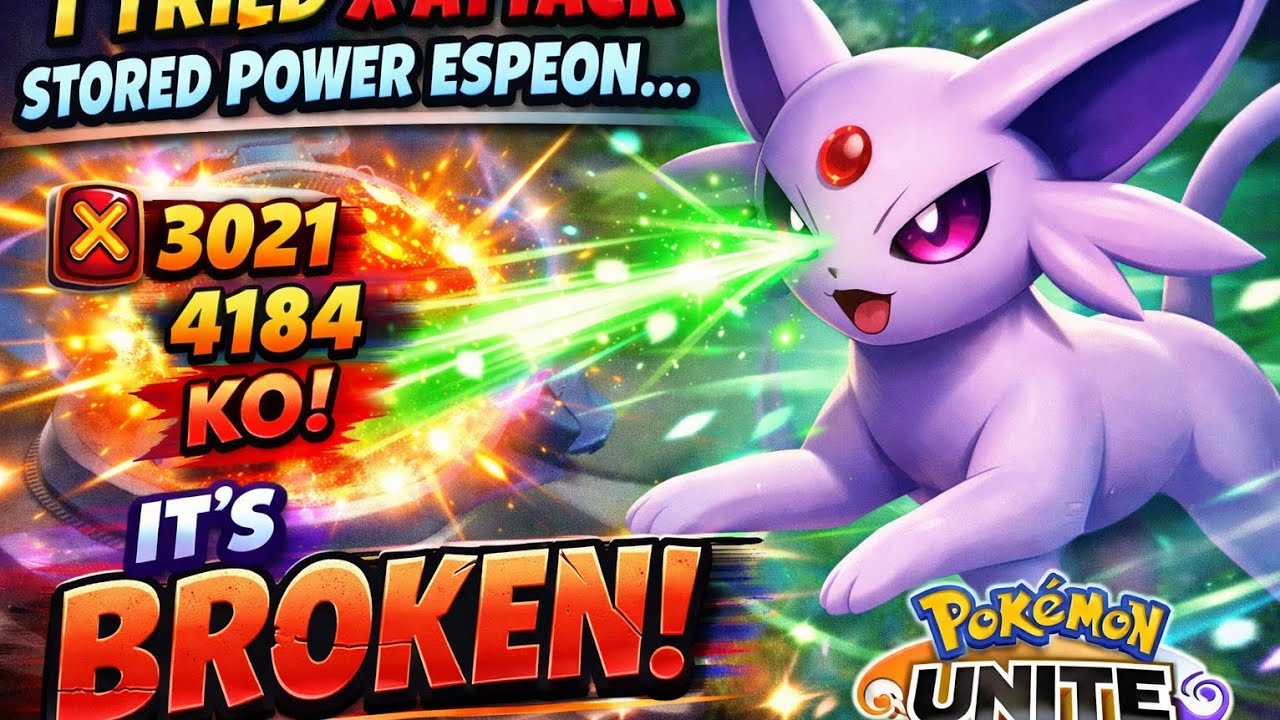 😈 I Tried X Attack Stored Power Espeon… It’s BROKEN! | Pokémon Unite