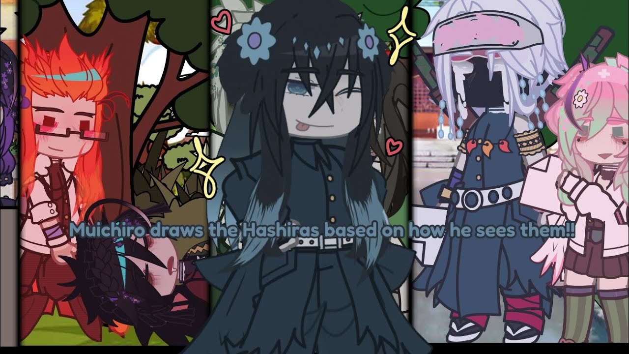— ; Muichiro draws the Hashiras based on how he sees them! | @Z4r1elCult | OG idea? | Read desc!