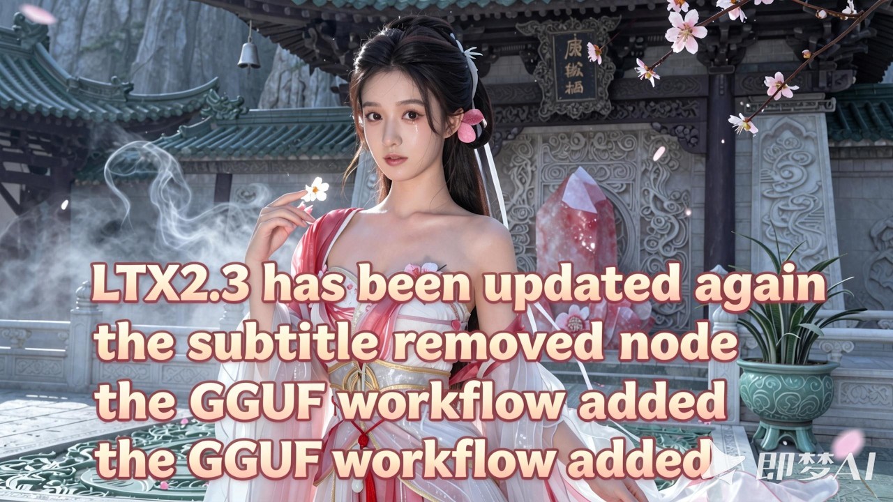 LTX2.3 has been updated again, with the subtitle  removed node and the GGUF workflow