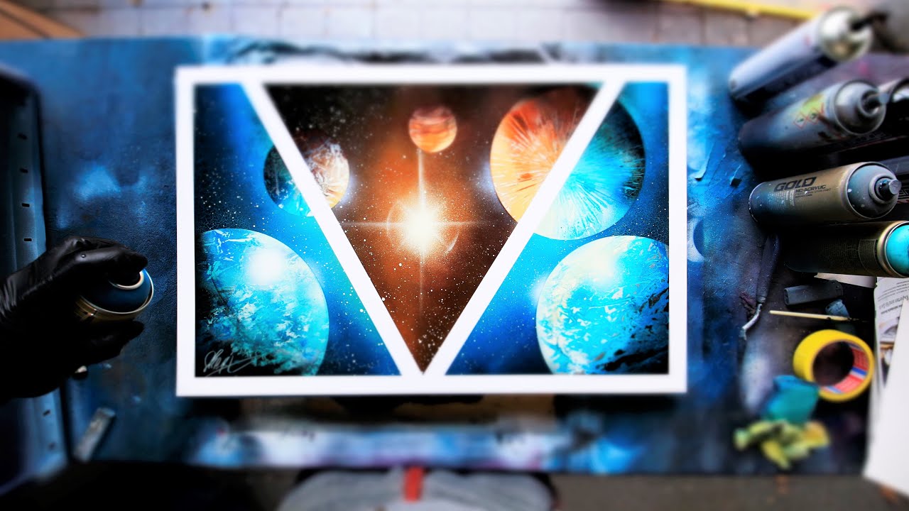 Unsymmetrical Galaxy - SPRAY ART by Skech