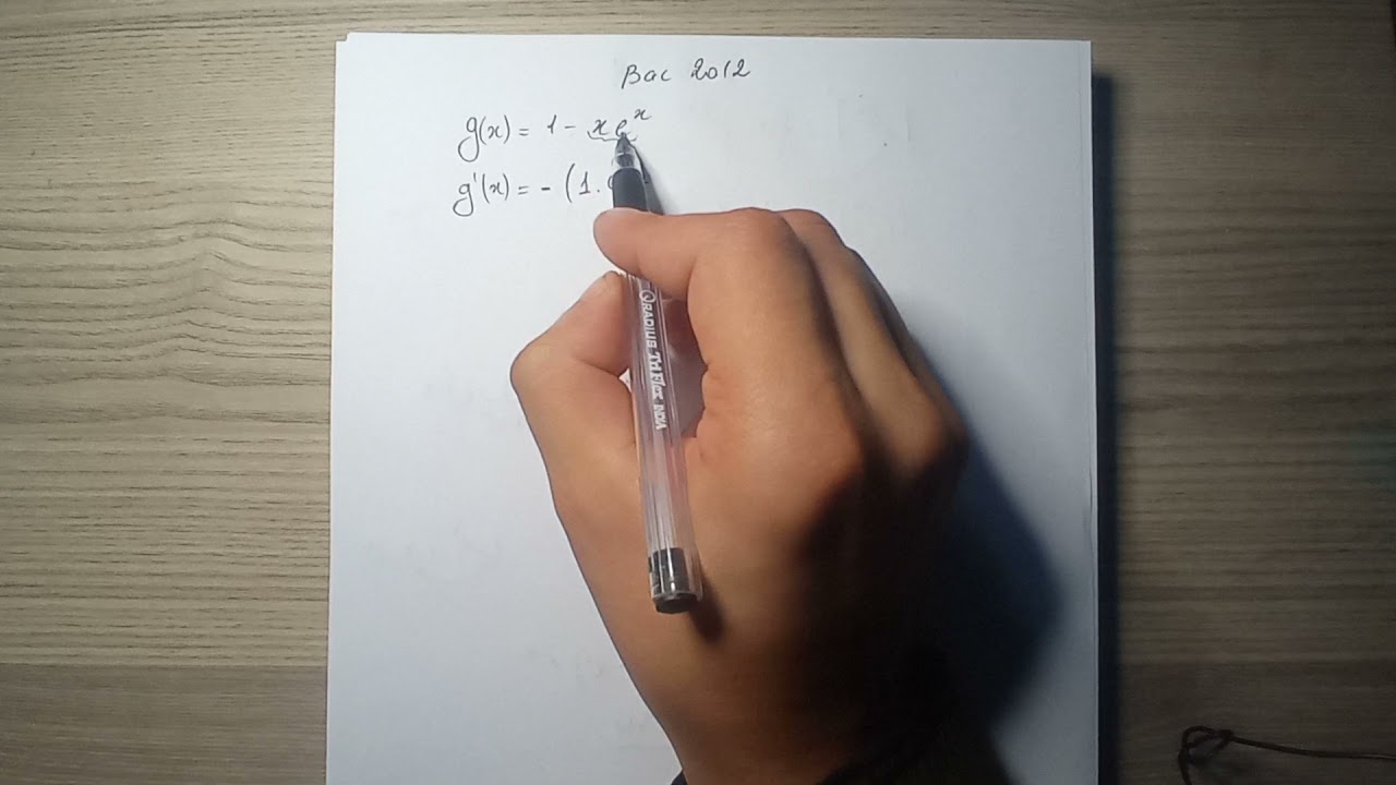 كيفة حساب الدالة المشتقة (الدالة الأسية)