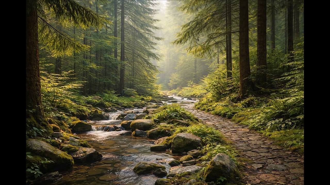 Gentle Rain & Bird Sounds for Sleep, Study & Relaxation (2 Hours) 4K 🌳 ☔️