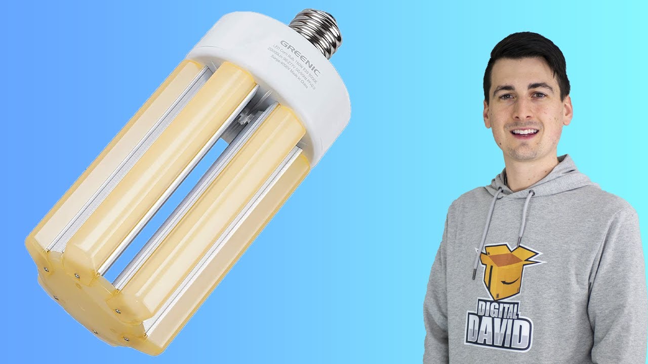 Greenic 150W Led Corn Light Bulb Review // LED Garage Shop Lighting