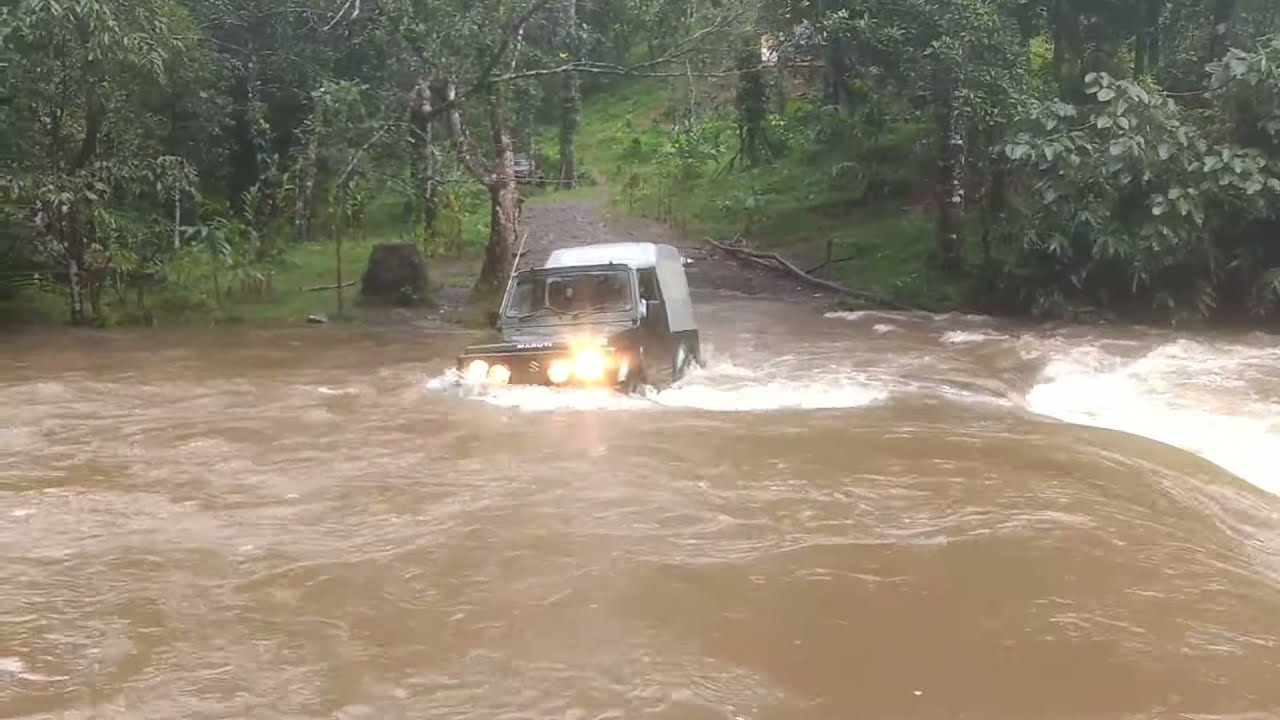 river-crossing off road trip heavy rain Gypsy 4*4 maruti gypsy flood| വാഗമൺ