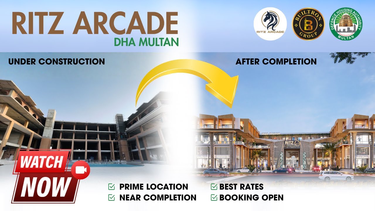 Ritz Arcade DHA Multan Construction Update | Prime Commercial on 300ft Boulevard | Booking Open