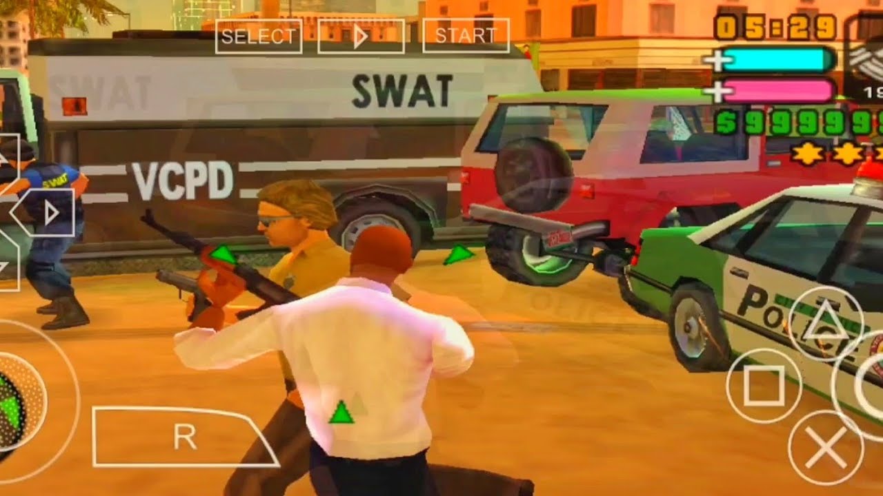 GTA Vice City Stories|| Police shootout + busted + wasted + chase + escape #2