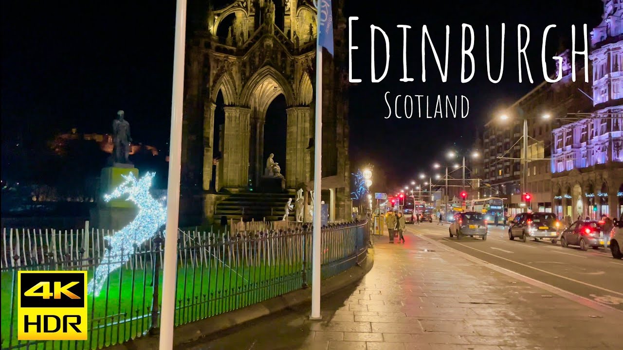 Edinburgh Scotland - Walking through amazing Edinburgh Streets - 4K HDR