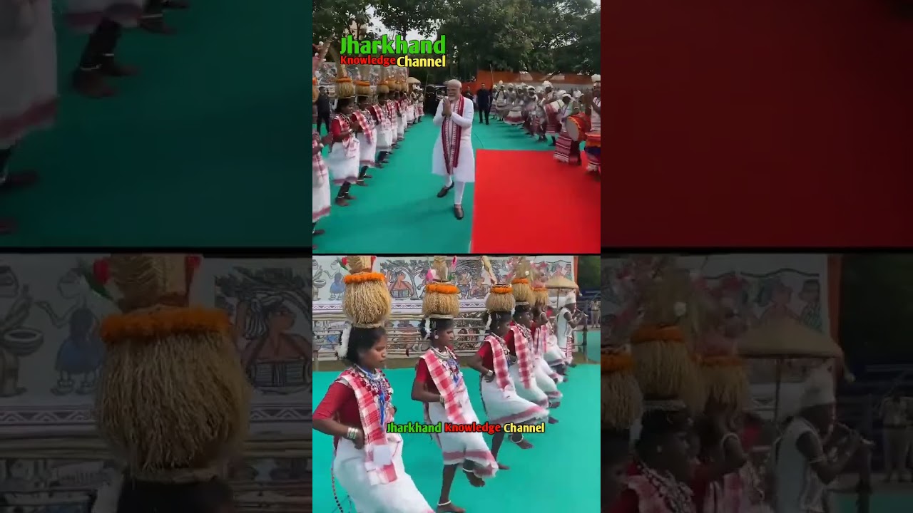 Hazaribagh // PM Narendra Modi // Wellcome Dance Jharkhandi Culture by Tribal Girls