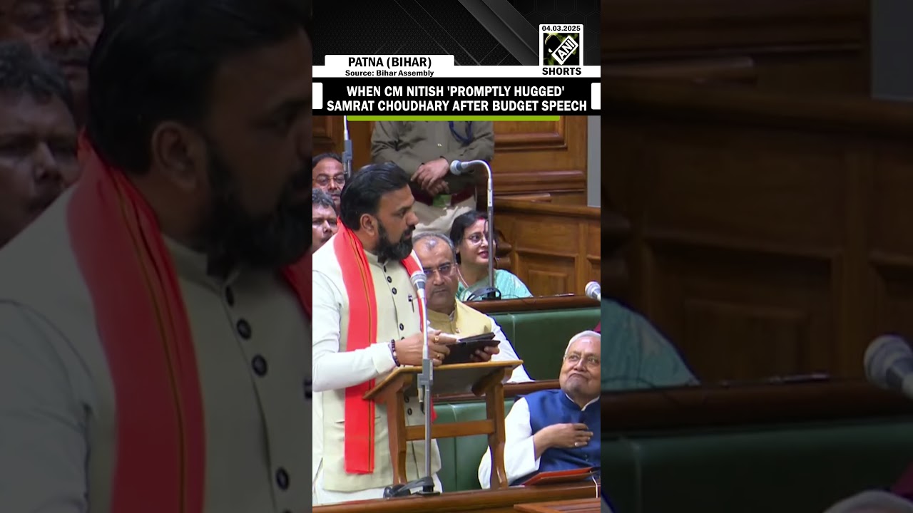 Watch! When CM Nitish 'promptly hugged' FM Samrat Choudhary after Budget speech in Bihar Assembly