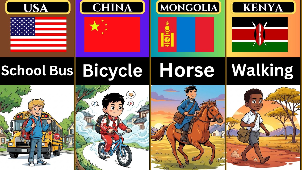 School Commutes Around The World: How Students Travel To Class In Different Countries 🌍