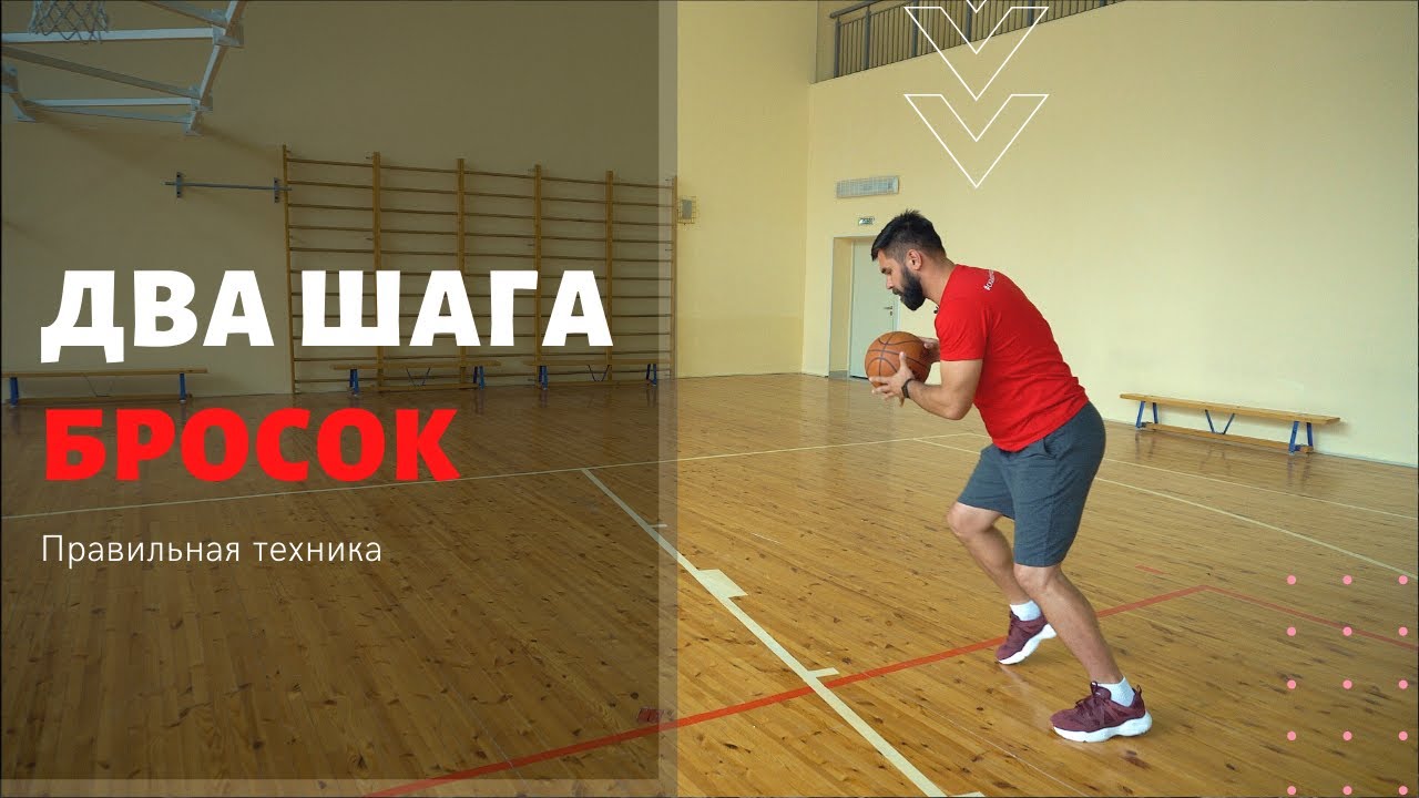 ДВА ШАГА БРОСОК в баскетболе | Техника Выполнения для начинающих