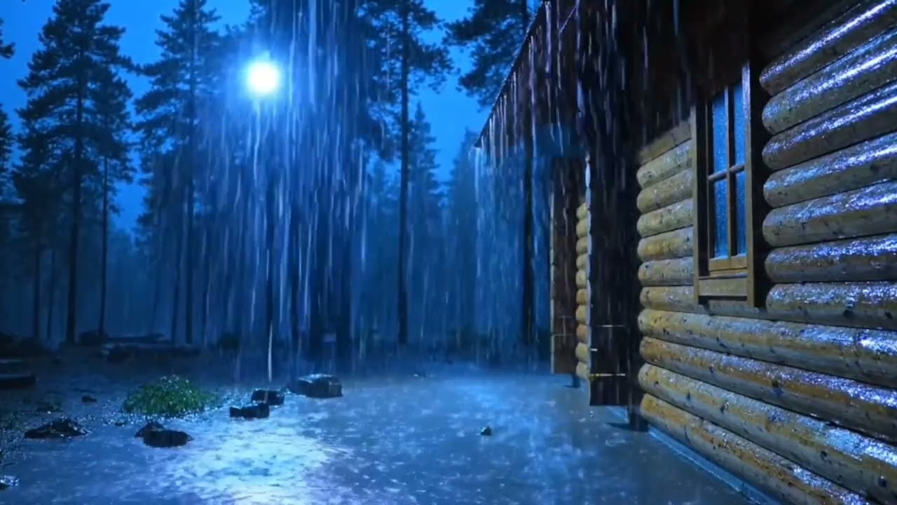 LOUD Rain on a Tin Roof Cabin | Heavy Downpour Sounds for Deep Sleep