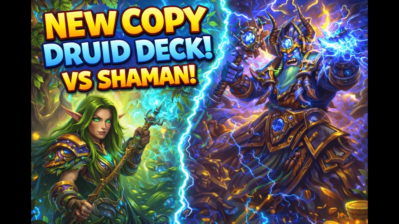 NEW Copy Druid Deck vs Shaman! 🌿⚡ | Hearthstone Gameplay