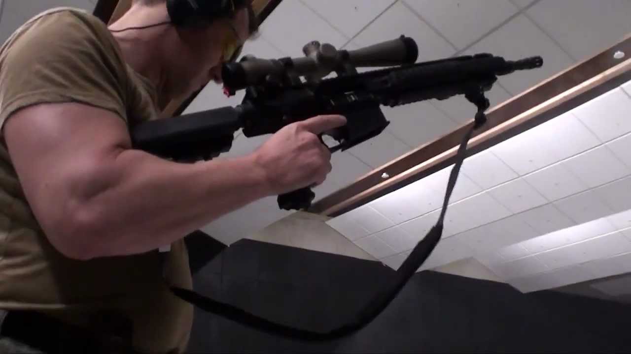 Knights SR-25 and German HK MR308 at Calgary Shooting Center
