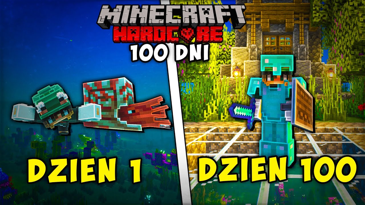 Przetrwałem 100 dni TYLKO na OCEANIE w Minecraft Hardcore... (PEŁNY FILM)