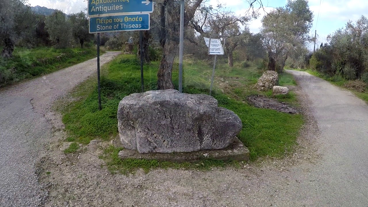 ANCIENT TRIZINA TEMPLE OF IPPOLYTOS STONE OF THISEAS    METHANA VOLCANO  21 JAN 2020