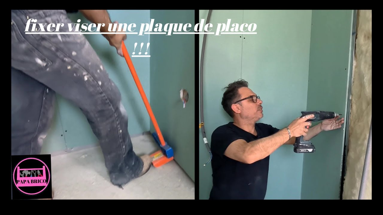 comment fixer viser plaque de placo ba13 sur montant
