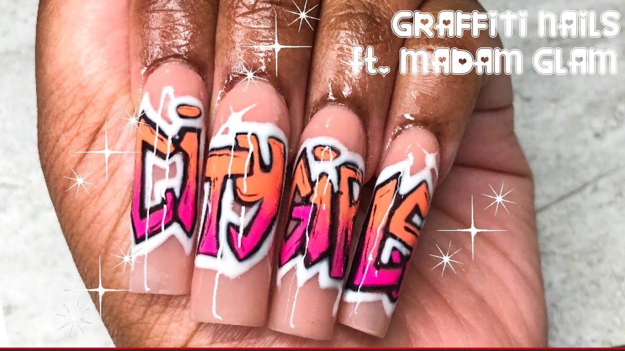 RECREATING JT CITY GIRLS NAILS | | GRAFFITI NAILS @madamglam @chaunlegend