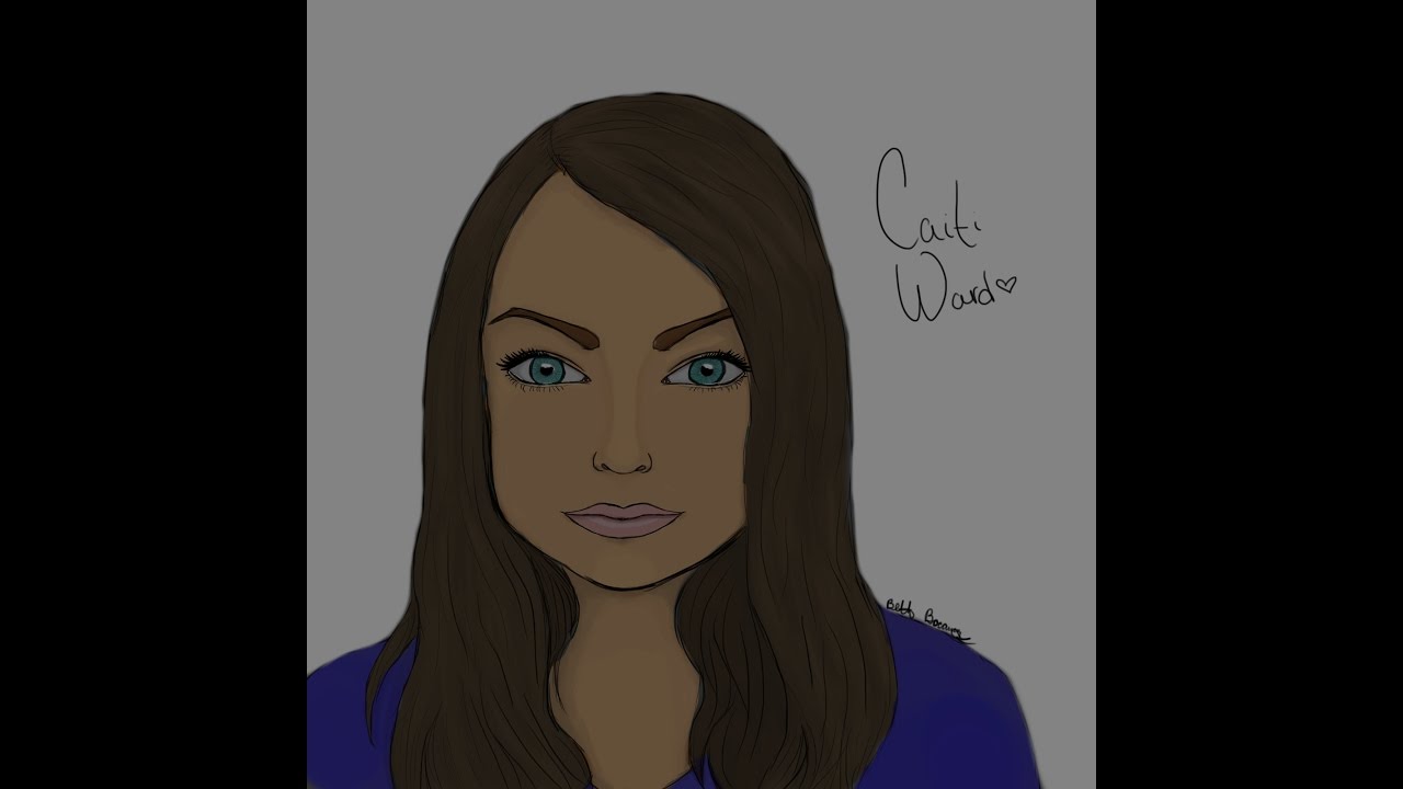 Caiti Ward Grayscale to Color Speedpaint