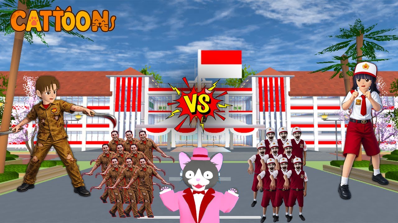YUTA PASUKAN GURU SABIT VS MIO PASUKAN ANAK SD | PERTARUNGAN DI SEKOLAHAN | SAKURA SCHOOL SIMULATOR