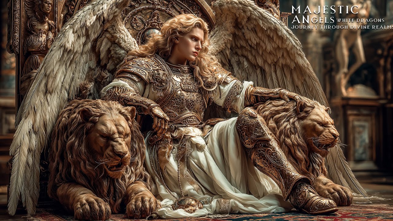 Majestic Angels, White Dragons | A Journey Through Divine Realms