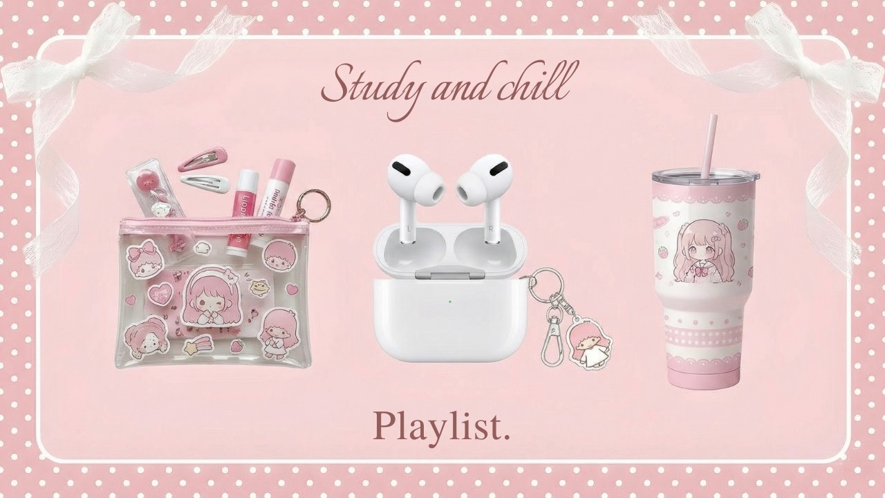 [Введение] 🎧 Лоу-фай наушники и расслабляющая атмосфера кафе 🎀 Пастельно-розовый · Нежные моменты