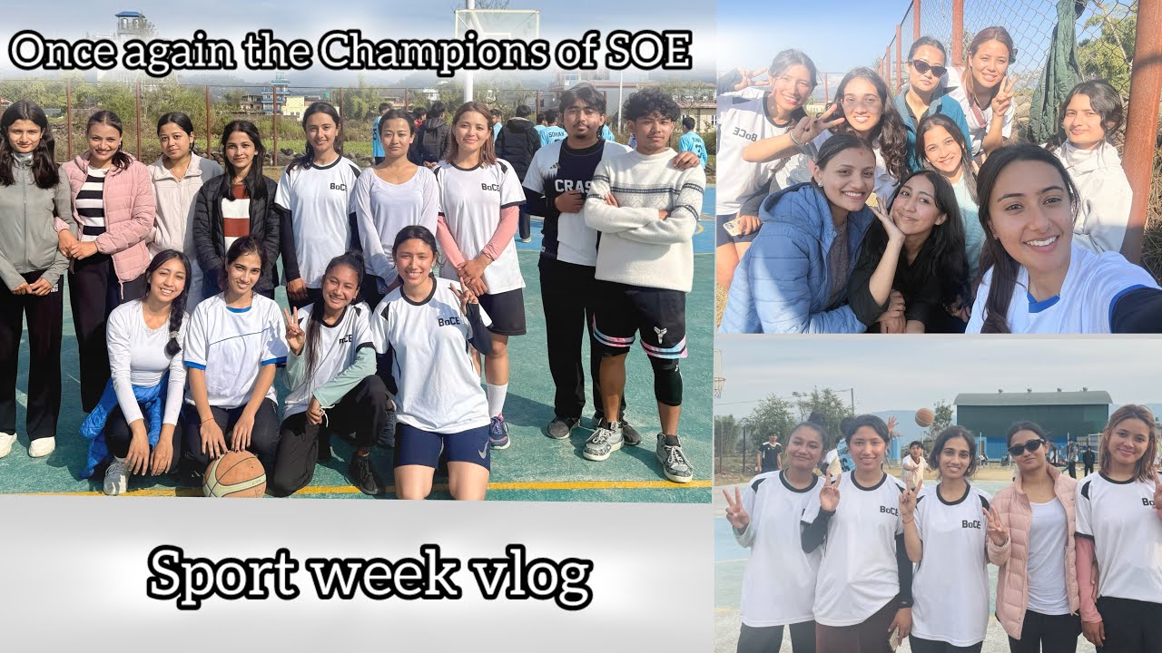 Sport week vlog - Pokhara university college Tera ko ramailo hernu hola 