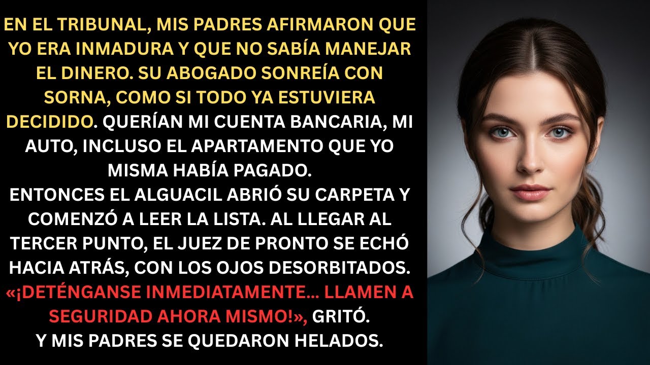 Mis padres exigieron quedarse con todas mis pertenencias en el tribunal… hasta que el alguacil....
