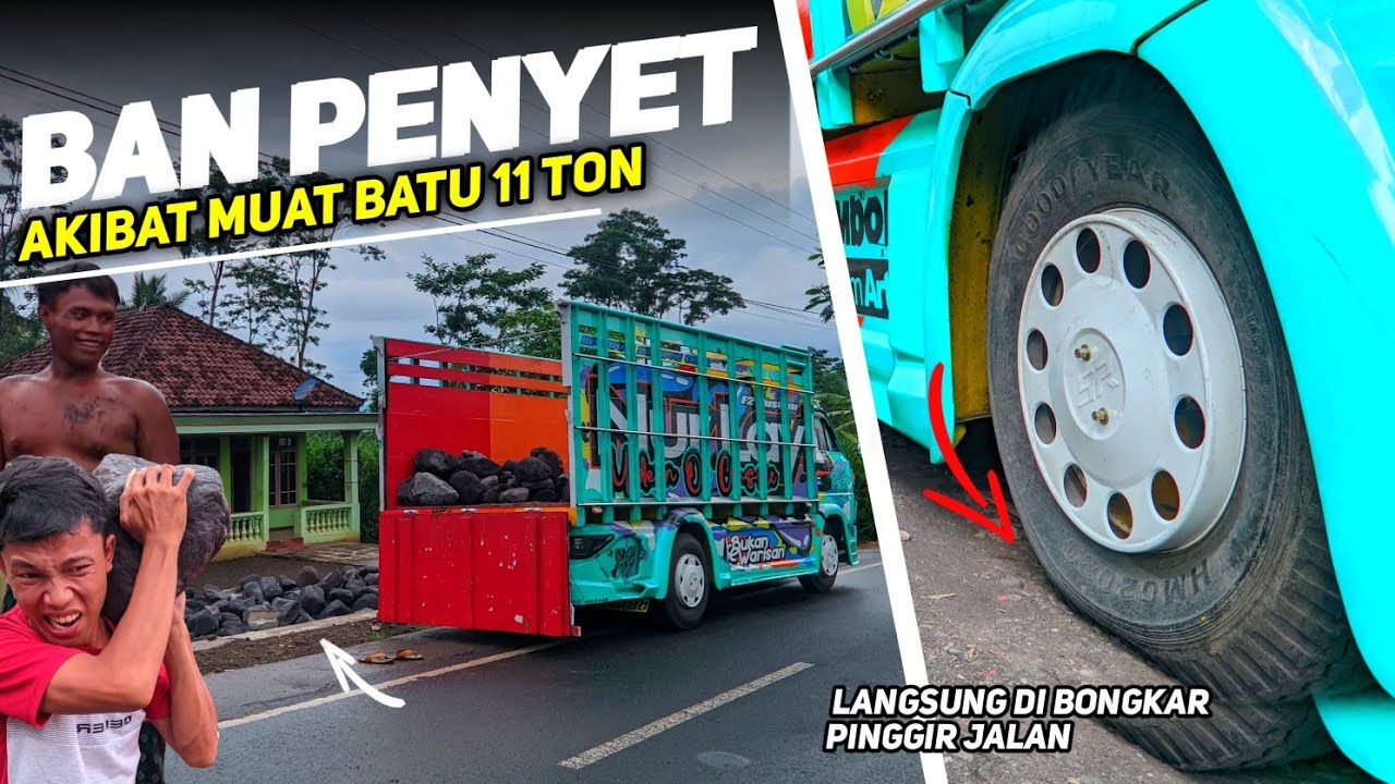 🔴SAMPEK PENYET BAN NYA..!! Umplung muat belasan ton - Untung tidak meledak