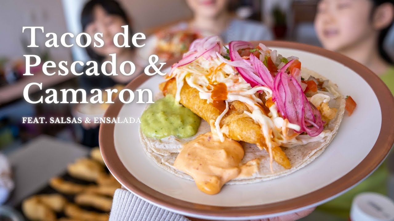 Tacos de Pescado & Camaron y muchas Salsas🤤ㅣCoreanas en Mexico